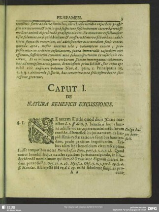 Caput I. De Natura Beneficii Excussionis