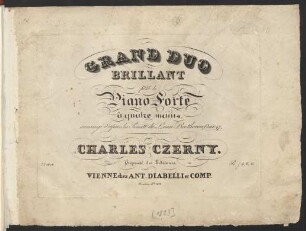Grand Duo Brillant pour le Piano Forte à quatre mains : arrangé d'apres la Sonate de L. van Beethoven, Oeuv 47