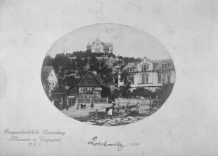Dorfplatz Loschwitz : Dorfplatz Loschwitz. Albuminpapier; 17 x 21 cm (1870; A. Kotzsch). Dresden: Privatbesitz