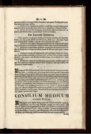 Consilium Medicum contra Pestem