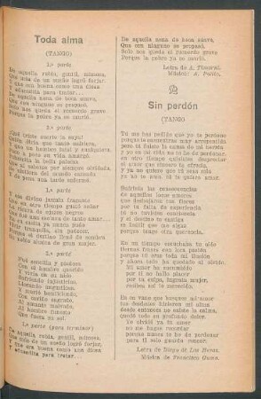 Toda alma : (Tango)
