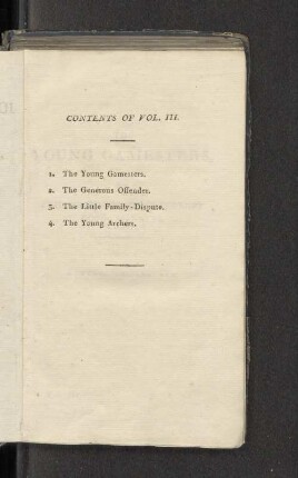 Contents of Vol. III.