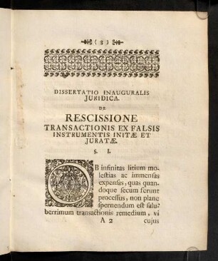 3-14, Dissertatio inauguralis Juridica
