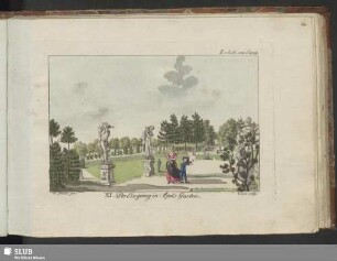 II. Suite von Leipzig. XI. Der Eingang in Apels Garten / ed. Geisler jun. Weise sculp.