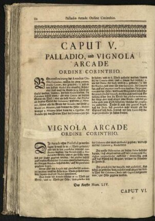 Caput V. Palladio und Vignola, Arcade Ordine Corinthio