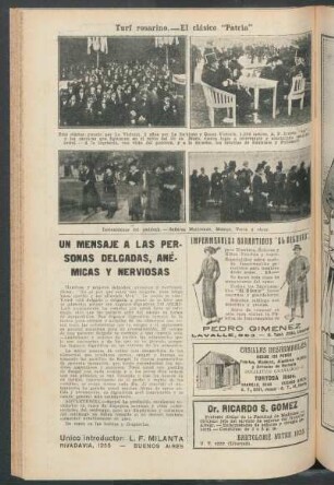 Turf rosarino.- El clásico "Patria"