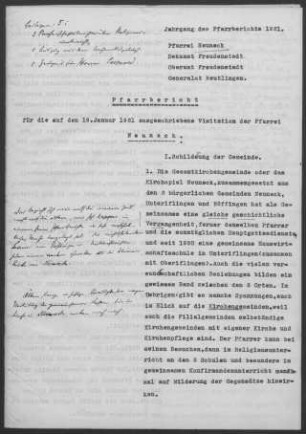 Neuneck mit Böffingen und Unteriflingen: Pfarrbericht 1931
