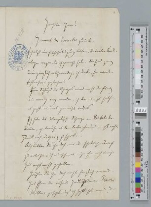 Brief an Bartholf Senff