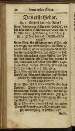 Das erste Gebot. - Das ander Gebot.