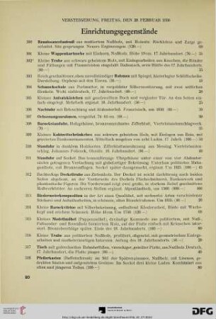 Einrichtungsgegenstände (Nr. 300-363)