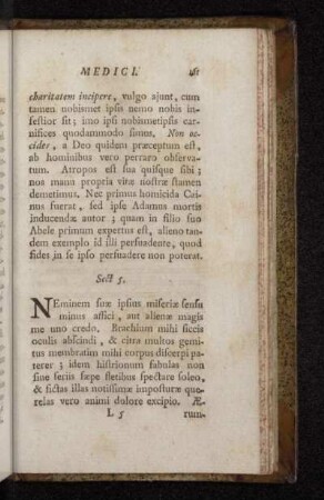 Sect. 5. [In alienis miseriis , & ægritudinibus consolandis ; in amicitia colenda.]