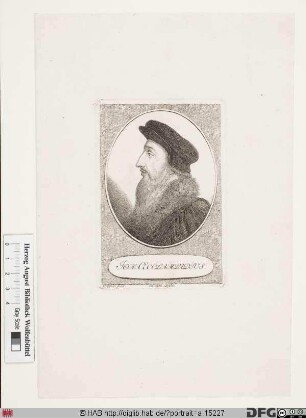 Bildnis Johannes Oecolampadius (eig. Husschin, Hausschein, Hüßgen od. Heußgen)