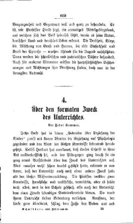 Über den formalen Zweck des Unterrichtes
