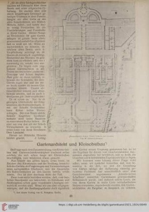 Gartenarchitekt und Kleinobstbau?
