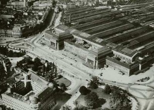 Leipzig, Hauptbahnhof, Luftaufnahme