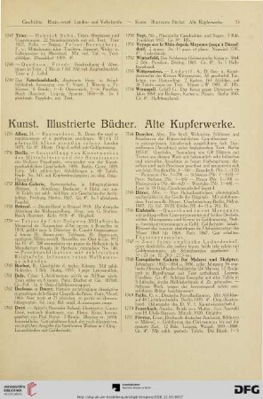 Kunst. Illustrierte Bücher. Alte Kupferwerke (Nr. 1755-1831)