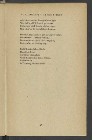 Ach, Könnten Meine Sinne