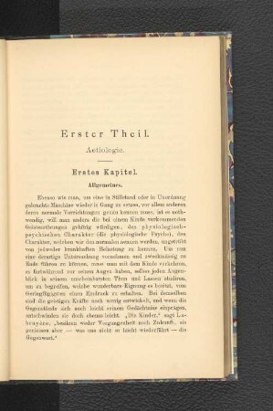 Erstes Kapitel. Allgemeines.