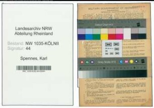 Entnazifizierung Karl Spennes , geb. 28.09.1903 (Bautechniker)