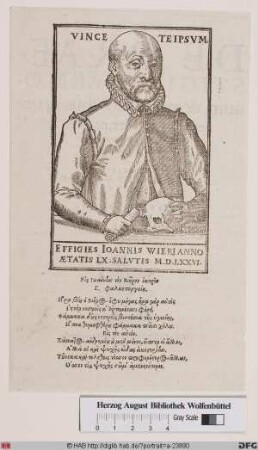 Bildnis Johann Weyer (lat. Johannes Wierus)