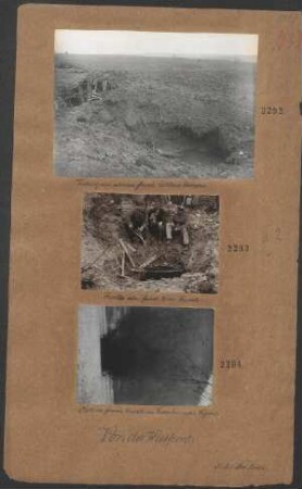 Wirkung eines schweren französ. Artillerie-Geschosses