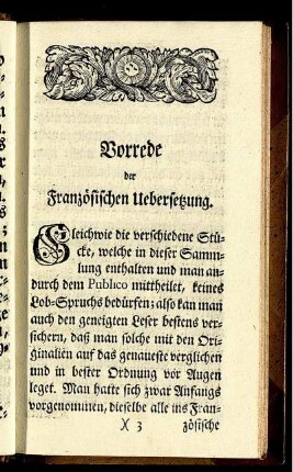 Vorrede der Französischen Uebersetzung.