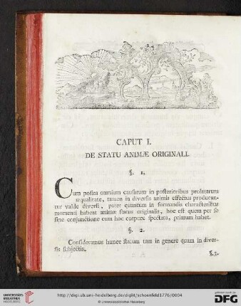 Caput I: De Statu Animae Originali