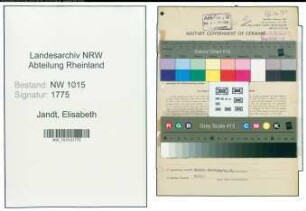 Entnazifizierung Elisabeth Jandt , geb. 28.08.1891 ()
