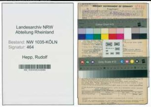 Entnazifizierung Rudolf Hepp , geb. 19.05.1899 (Steiger)
