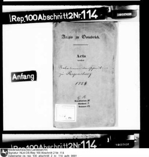 Relationen des Gesandten auf dem Reichstag zu Regensburg
