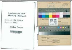 Entnazifizierung Gustav Kikillus , geb. 18.05.1899 (Angestellter)