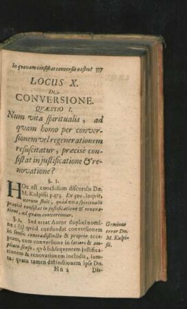 Locus X. De Conversione.