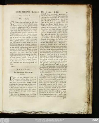 Chap. XXII. Des Devoirs des riches & des pauvres.