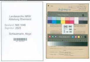 Entnazifizierung Aloys Schlautmann , geb. 11.08.1903 (Lohndrescher)