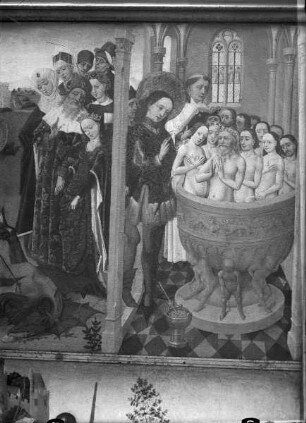 Die Geschichte des heiligen Georg / Georgsaltar — Die Geschichte des heiligen Georg — Der heilige Georg kämpft mit dem Drachen