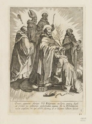 Beitritt der heiligen Katharina von Siena zum Dominikanerorden, Blatt 5 der Folge "Leben und Wunder der heiligen Katharina von Siena"