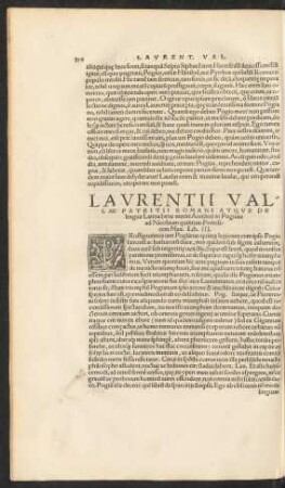 Laurentii Vallae ... Lib. III.