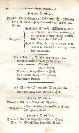 2) Militair-Oeconomie-Departement.