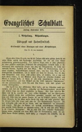 Pädagogik und Fachwissenschaft : Briefwechsel eines Ideologen und eines Methodologen