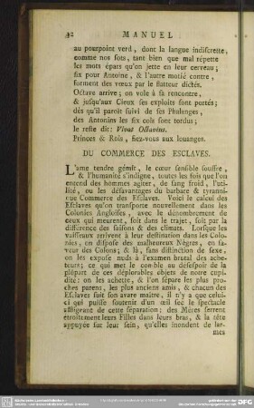 Du Commerce Des Esclaves