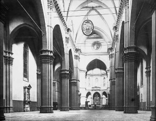 Florenz, Dom S. Maria del Fiore, Inneres, Langhaus nach Osten; Arnolfo di Cambio; Giotto di Bondone; Brunelleschi, Filippo