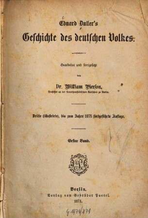 Eduard Duller's Geschichte des deutschen Volkes, 1