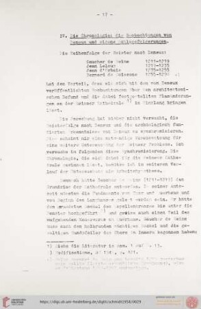 IV. Die Chronologie: Die Beobachtungen von Deneux und eigene Schlussfolgerungen