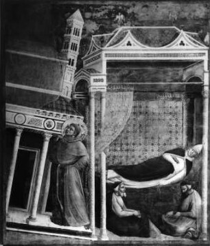 Vision des Papstes Innozenz III. : Vision des Papstes Innozenz III.. Fresko (1296/1304; Giotto di Bondone). Assisi, San Francesco