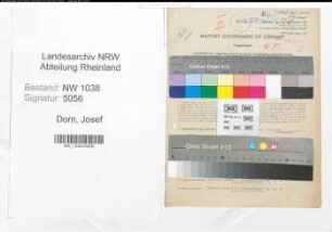 Entnazifizierung Josef Dorn , geb. 24.06.1906 (Ingenieur)