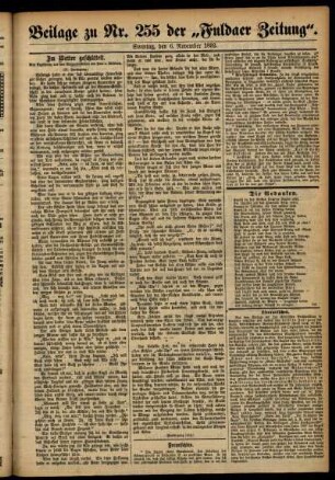 Zweite Ausgabe vom Sonntag, den 06. November 1892.