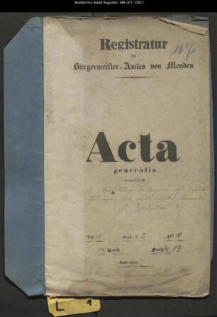 Waldungen in der Bürgermeisterei Menden, Wirtschaftspläne