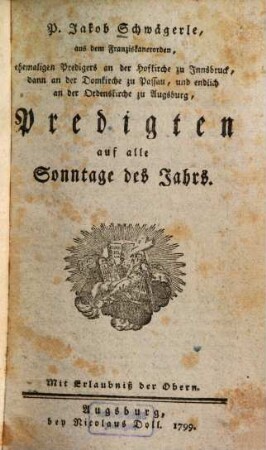 Predigten auf alle Sonntage des Jahrs