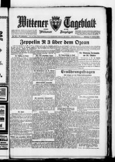 Wittener Tageblatt : verbunden mit der Annener Zeitung