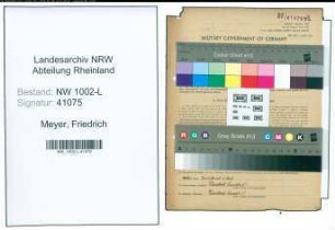 Entnazifizierung Friedrich Meyer , geb. 05.08.1900 (Justizangest.)